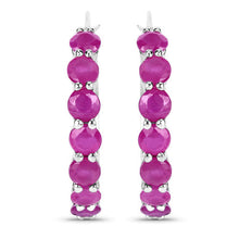 Load image into Gallery viewer, 2.80 Carat Genuine Ruby .925 Sterling Silver Earrings
