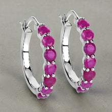 Load image into Gallery viewer, 2.80 Carat Genuine Ruby .925 Sterling Silver Earrings

