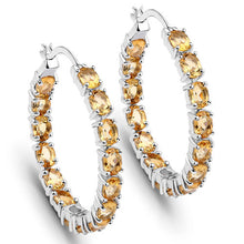Load image into Gallery viewer, 4.80 Carat Genuine Citrine .925 Sterling Silver Earrings
