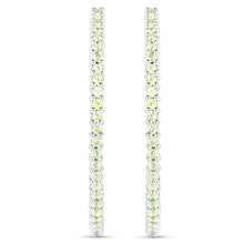 Load image into Gallery viewer, 3.50 Carat Genuine Peridot .925 Sterling Silver Earrings
