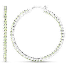 Load image into Gallery viewer, 3.50 Carat Genuine Peridot .925 Sterling Silver Earrings
