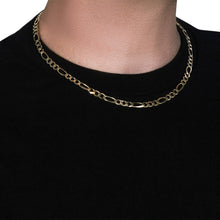 将图片加载到图库查看器，10K Yellow Gold Solid Figaro Chain (5.30 mm)
