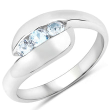 Load image into Gallery viewer, 0.74 Carat Genuine Blue Topaz .925 Sterling Silver Ring
