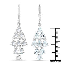 Load image into Gallery viewer, 3.96 Carat Genuine Aquamarine .925 Sterling Silver Earrings
