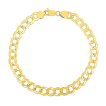Load image into Gallery viewer, 7.0mm 10k Yellow Gold Curb Bracelet
