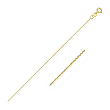 将图片加载到图库查看器，14k Yellow Gold Diamond Cut Cable Link Chain 0.8mm
