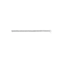 将图片加载到图库查看器，14K White Gold 5.00 Cttw Invisible Set Princess-Cut Diamond Belt and Buckle Tennis 7" Bracelet (H-I Color, SI1-SI2 Clarity)
