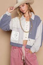 Load image into Gallery viewer, Classic Artistic Crochet Patch Exposed Seam Button Up Jacket Chic &amp; Edgy Outerwear
