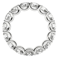 Load image into Gallery viewer, Round Cut Lab Grown Diamond Eternity Ring in 14k White Gold (5 cttw FG/VS2)
