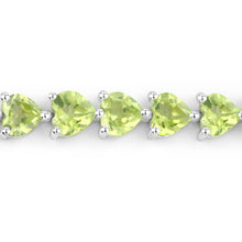 Load image into Gallery viewer, 13.64 Carat Genuine Peridot .925 Sterling Silver Bracelet
