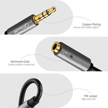 Load image into Gallery viewer, Earphone Extension Cable Jack 3.5mm Audio Cable Male To 2 Female Aux Cable Headphone Splitter Dual Headphone Jack Adapter For Earphone Headset Compatible with Mobile Phone Tablet Laptop
