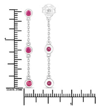 将图片加载到图库查看器，0.78 Carat Genuine Ruby .925 Sterling Silver Earrings
