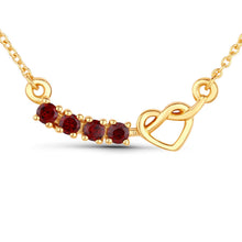 Load image into Gallery viewer, 0.32 Carat Genuine Garnet .925 Sterling Silver Necklace
