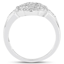 将图片加载到图库查看器，14K Yellow Gold Plated 0.29 Carat Genuine White Diamond .925 Sterling Silver Ring
