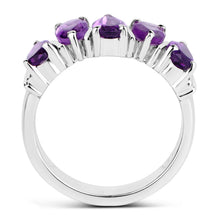 Load image into Gallery viewer, 1.85 Carat Genuine Amethyst .925 Sterling Silver Ring

