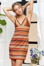 Load image into Gallery viewer, New Summer Contrast Striped V-Neck Mini Dress For Women – Trendy, Bold, Eye-Catching, Boho, Modern Chic &amp; Fashionable
