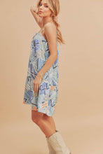 Load image into Gallery viewer, New Summer Printed Ruffled Hem Square Neck Mini Cami Dress For Women – Stylish and Chic Square Neck Mini Dress with Feminine Ruffled Hem
