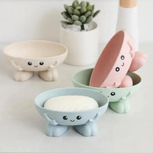 Load image into Gallery viewer, Eco-friendly 1Pcs Soap Box Non-slip Soap Dish Bathroom Supplies Soap Holder Cartoon Shape Soap Holder Cute Soap Dish for Kids Children Creative Lovely Bar Soap Tray Counter for Shower Bathroom Kitchen Countertop
