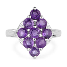 Load image into Gallery viewer, 2.16 Carat Genuine Amethyst .925 Sterling Silver Ring
