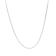 Load image into Gallery viewer, 10k White Diamond Cut Cable Link Chain (0.87 mm)
