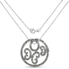 Load image into Gallery viewer, 0.22 Carat Genuine Green Diamond .925 Sterling Silver Pendant
