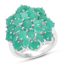 将图片加载到图库查看器，5.88 Carat Genuine Emerald .925 Sterling Silver Ring
