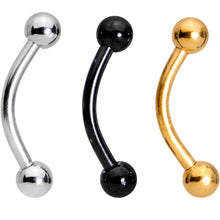 Load image into Gallery viewer, 5/16 Multi Color Anodized Titanium Curved Eyebrow Ring Set of 5
