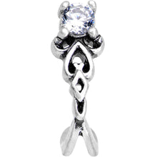 Load image into Gallery viewer, Clear CZ Gem Heart Tail Faux Hoop Nose Bone
