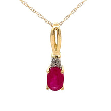 将图片加载到图库查看器，.02ct Ruby Diamond Fashion Pendants 10KT Yellow Gold
