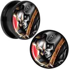 Load image into Gallery viewer, Wake the Dead Grim Reaper Halloween Black Anodized Plug Set 5mm to 16mm
