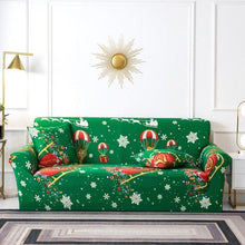 Load image into Gallery viewer, Elastic Plain Floral Printing  Sofa Cover Stretch for Living Room Couch Cover Chair Protector 1/2/3/4 Seater Printed Couch Cover for 3 Cushion Couch  Floral Pattern Sofa Cover with Separate Cushion Cover Pieces Stretch Sofa Slipcover
