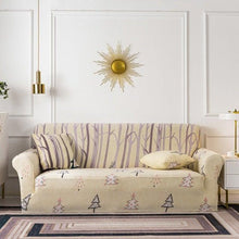Load image into Gallery viewer, Elastic Plain Floral Printing  Sofa Cover Stretch for Living Room Couch Cover Chair Protector 1/2/3/4 Seater Printed Couch Cover for 3 Cushion Couch  Floral Pattern Sofa Cover with Separate Cushion Cover Pieces Stretch Sofa Slipcover
