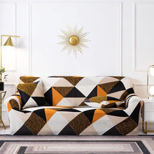 Load image into Gallery viewer, Elastic Plain Floral Printing  Sofa Cover Stretch for Living Room Couch Cover Chair Protector 1/2/3/4 Seater Printed Couch Cover for 3 Cushion Couch  Floral Pattern Sofa Cover with Separate Cushion Cover Pieces Stretch Sofa Slipcover
