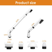 将图片加载到图库查看器，Electric Cordless Spin Scrubber Cleaning Brush with 4 Replaceable Heads
