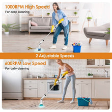 将图片加载到图库查看器，Electric Cordless Spin Scrubber Cleaning Brush with 4 Replaceable Heads
