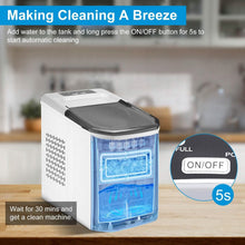 Load image into Gallery viewer, Electric Countertop Ice Make with Ice Scoop Basket Self Cleaning
