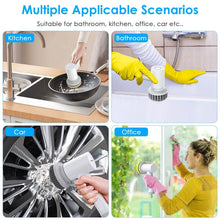 Load image into Gallery viewer, Electric Handheld Spin Scrubber Cordless Cleaning Brush with 2 Rotating Speeds
