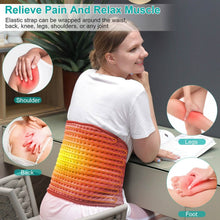 Load image into Gallery viewer, Electric Heating Pad for Back Abdomen Shoulder with 10 Adjustable Temperature Smart Timer Setting

