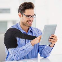 Load image into Gallery viewer, Electric Heating Pad Therapy Shoulder Heating Wrap Compression Sleeve
