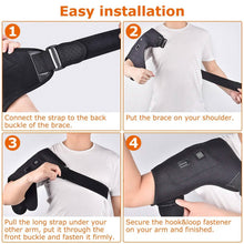 Load image into Gallery viewer, Electric Heating Pad Therapy Shoulder Heating Wrap Compression Sleeve
