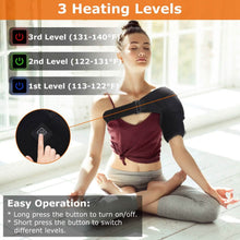 Load image into Gallery viewer, Electric Heating Pad Therapy Shoulder Heating Wrap Compression Sleeve
