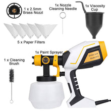 Load image into Gallery viewer, Electric Paint Sprayer HVLP with Different Spray Patterns 1200ML Detachable Container
