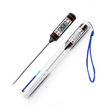 Load image into Gallery viewer, Electronic Digital Kitchen Food Thermometer Stainless Steel Digital Water Thermometer for Liquid Candle Instant Read Waterproof Thermometer For Food Meat Milk Long Probe Water Oil Liquid Bakery Food Temperature Measuring Device
