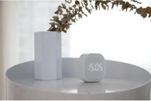 Load image into Gallery viewer, Electronic Square Silent Bedside Alarm Clock Intelligent Temperature Sensing Magnetic Attraction Desk Clock Mini Battery Operated Alarm Clock  Home Decor
