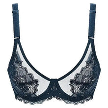Load image into Gallery viewer, Elegance Transparent Bras For Women Ultra Thin Lace Bralette Underwire Push Up Plus Big Size Top Summer 34 36 38 40 ABCD Cup
