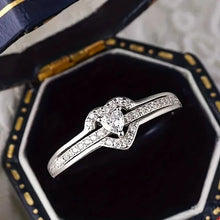 Load image into Gallery viewer, Elegant 925 Sterling Silver Heart Ring with Sparkling Zirconia
