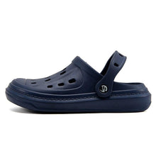 Load image into Gallery viewer, Elegant Black Mens Summer Clogs Shoes Couples Soft Thick Sole Beach Shoes Black Garden Sandals Unisex Garden Clogs Shoes Summer Slip On Sandals For Mens
