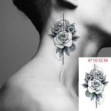 Load image into Gallery viewer, Elegant Black Music Notes Waterproof Sticker Tattoos Temporary Chest Shoulder Tattoos For Men Women
