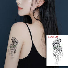 Load image into Gallery viewer, Elegant Black Music Notes Waterproof Sticker Tattoos Temporary Chest Shoulder Tattoos For Men Women
