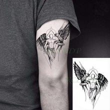 Load image into Gallery viewer, Elegant Black Waterproof Temporary Tattoo Stickers Moon Hill Modern Body Art Stickers Hand Foot High Quality For Womens
